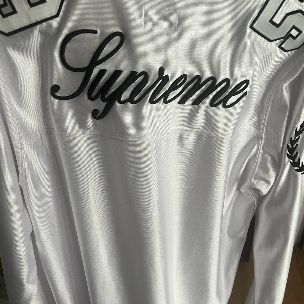 Supreme White Long Sleeve Jersey